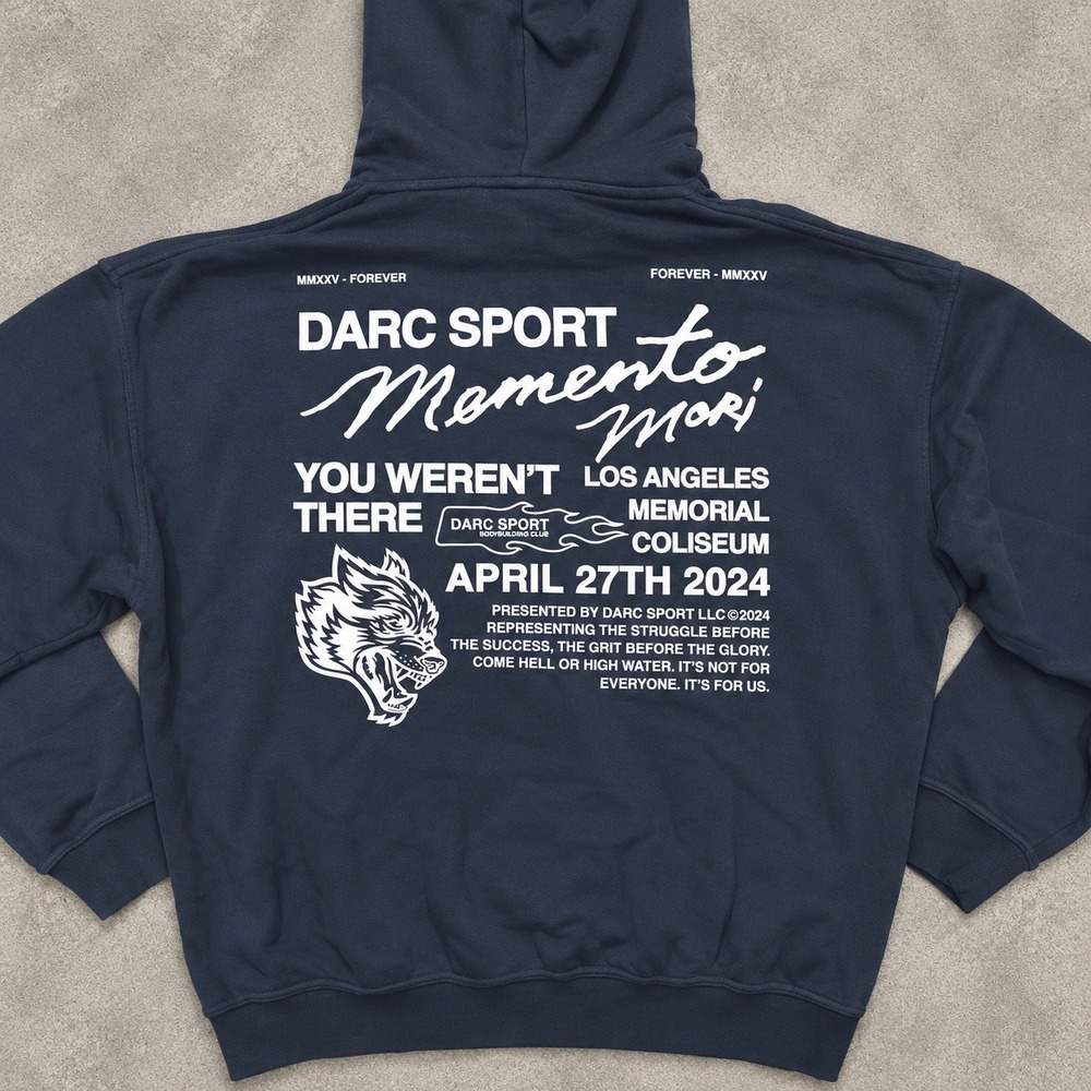 Darc Sport Memento Mori Bishop Hoodie Darc Blue Size Large NWT - Picture 3 of 8